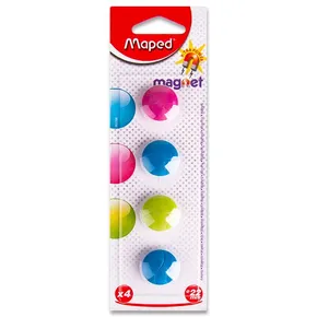 Maped Rundmagnete - Durchmesser 22 mm - Farbmix, 4 Stück
